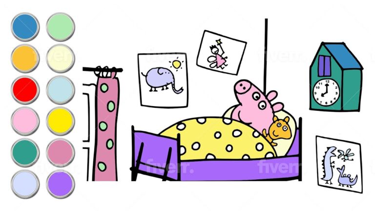 How To Draw Peppa Pig Sleeping