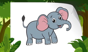 How To Draw An Elephant For Kids