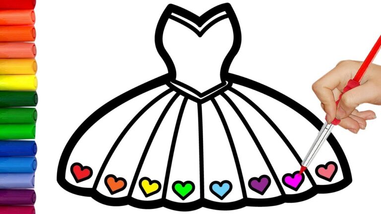 How To Draw A Dress for Kids